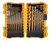 DEW-DW1361                     21PC DRILL BIT SET TITANIUM PILOT POINT *MUL