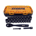 DEW-DWMT74738                  23PC 3/8DR IMPACT SOCKET SET METRIC/SAE from